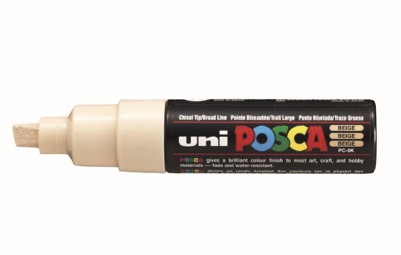 Een Posca verfmarker 8K 8 mm beige koop je bij Terpen Tijn